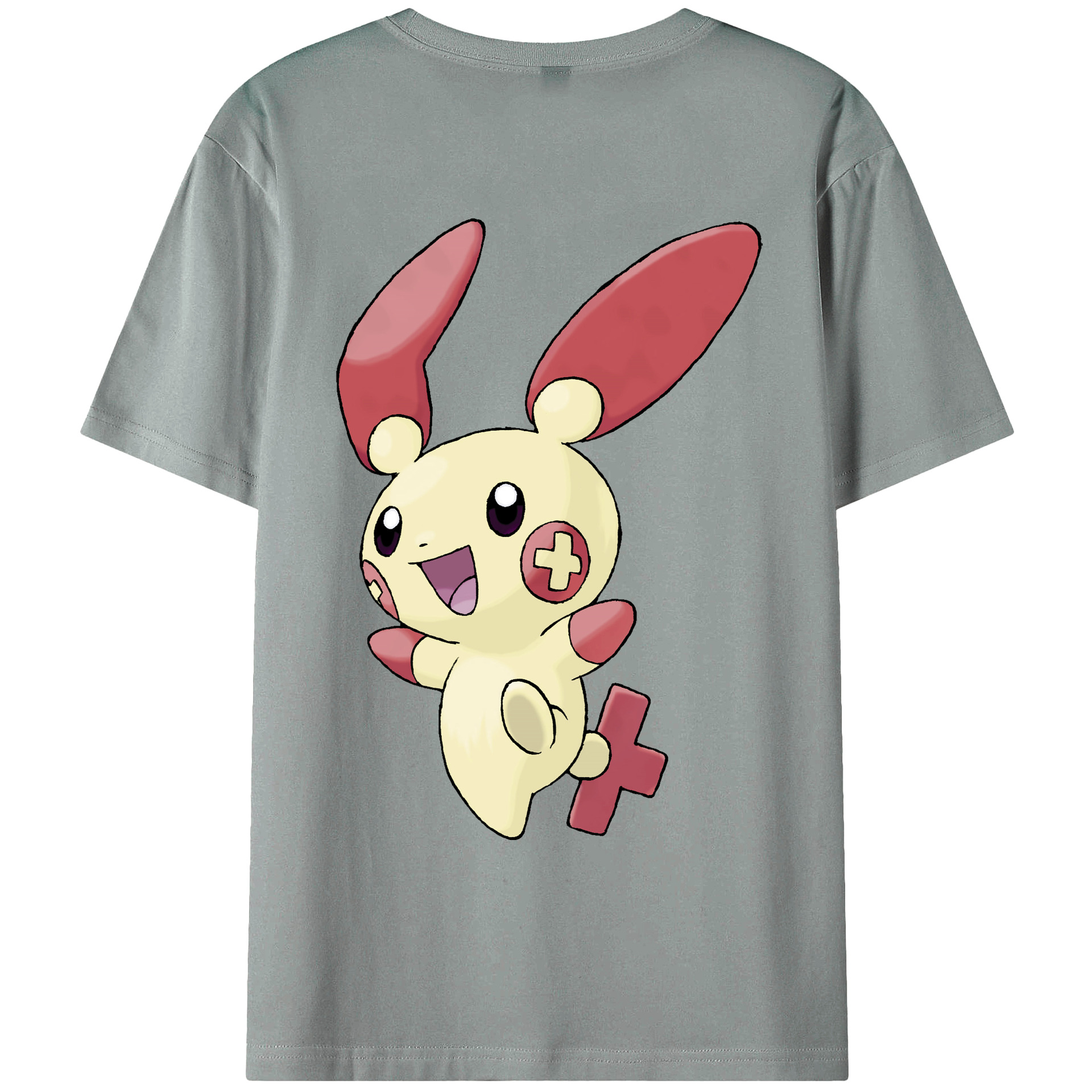 （画像用） ポケットモンスター Pokémon 綿100％ メンズ半袖Tシャツ（バックプリント） 通気性